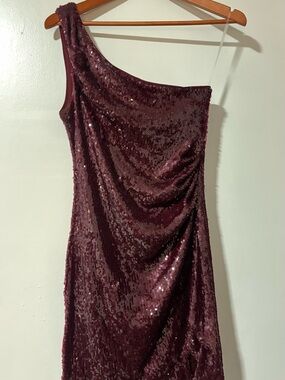Wild Fable Sequin Tank - Burgundy